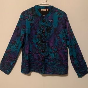 Choices Button Down Embellished Jacket